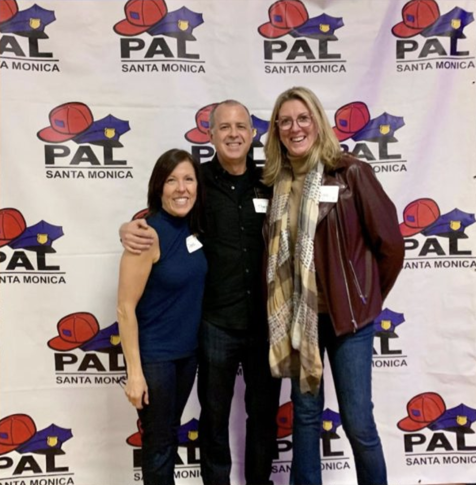 Dana C. Arnett with Thorin Allen and Suzanne C. Hebert, LCSW, supporting Santa Monica PAL event